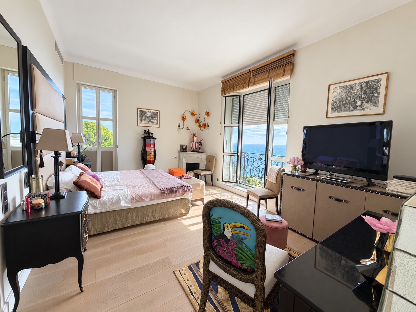 Cap-d’Ail – Élégant appartement à l’esprit villa, jardin privatif, piscine et vue mer